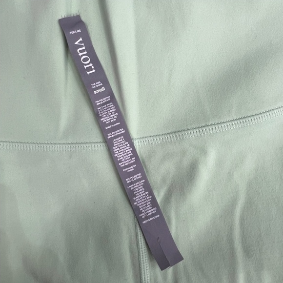 VUORI studio pocket LIGHT MINT GREEN cropped yoga workout leggings S - Picture 11 of 12